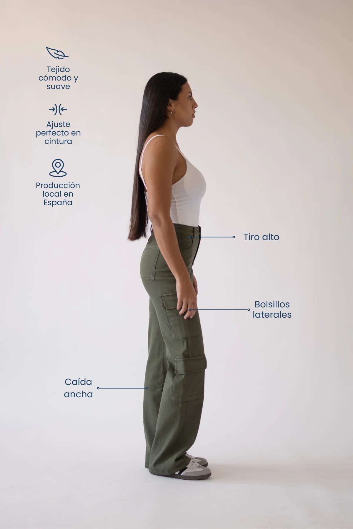 CARGO HIGH RISE - KHAKI - Image 2