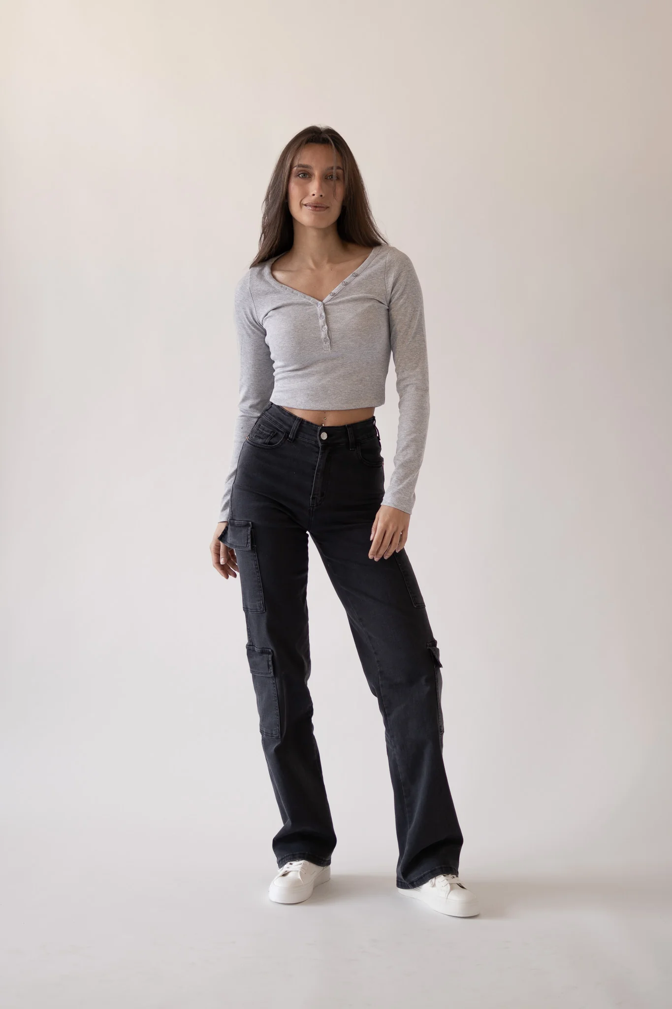 CARGO TALL HIGH RISE - GREY