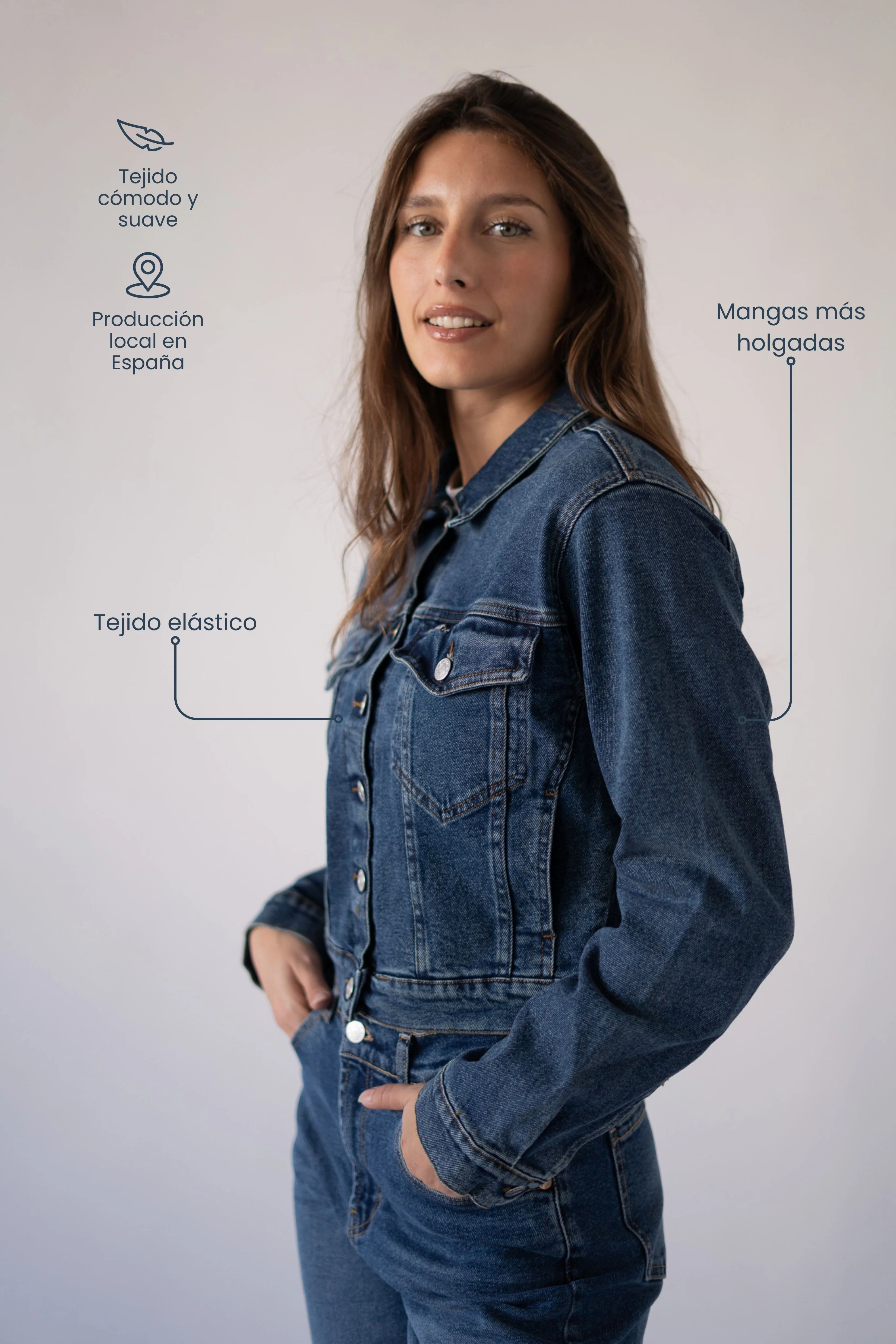 DENIM JACKET - DARK BLUE - Image 2