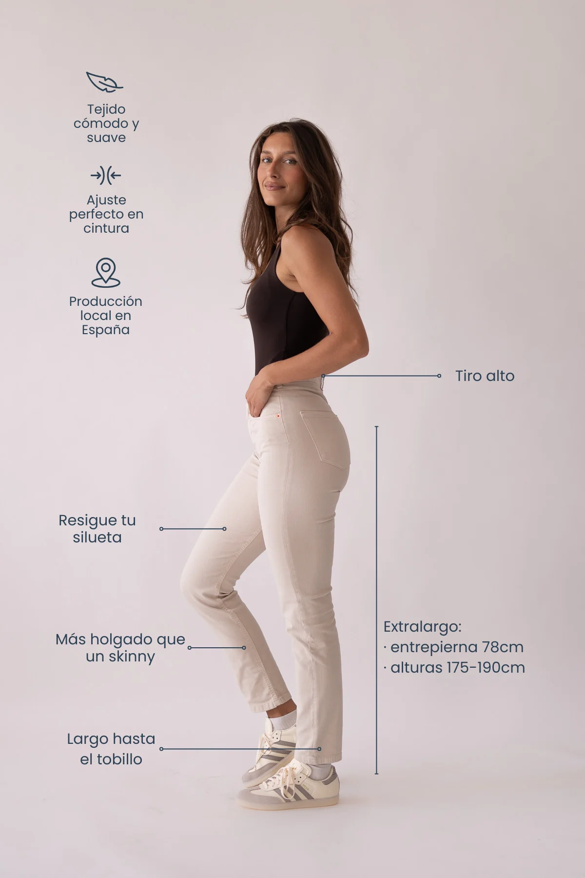 MOM TALL HIGH RISE - BEIGE - Image 2