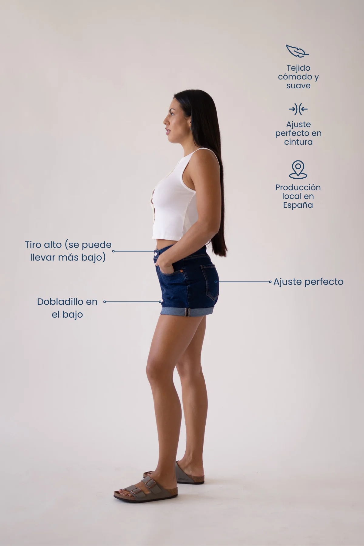SHORTS ROLL UP - DARK BLUE - Image 2